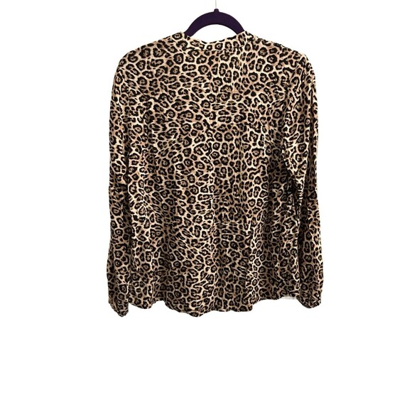Mudd Leopard Print Peasant Style Women’s Blouse With Tassel Size M Boho - Picture 2 of 7